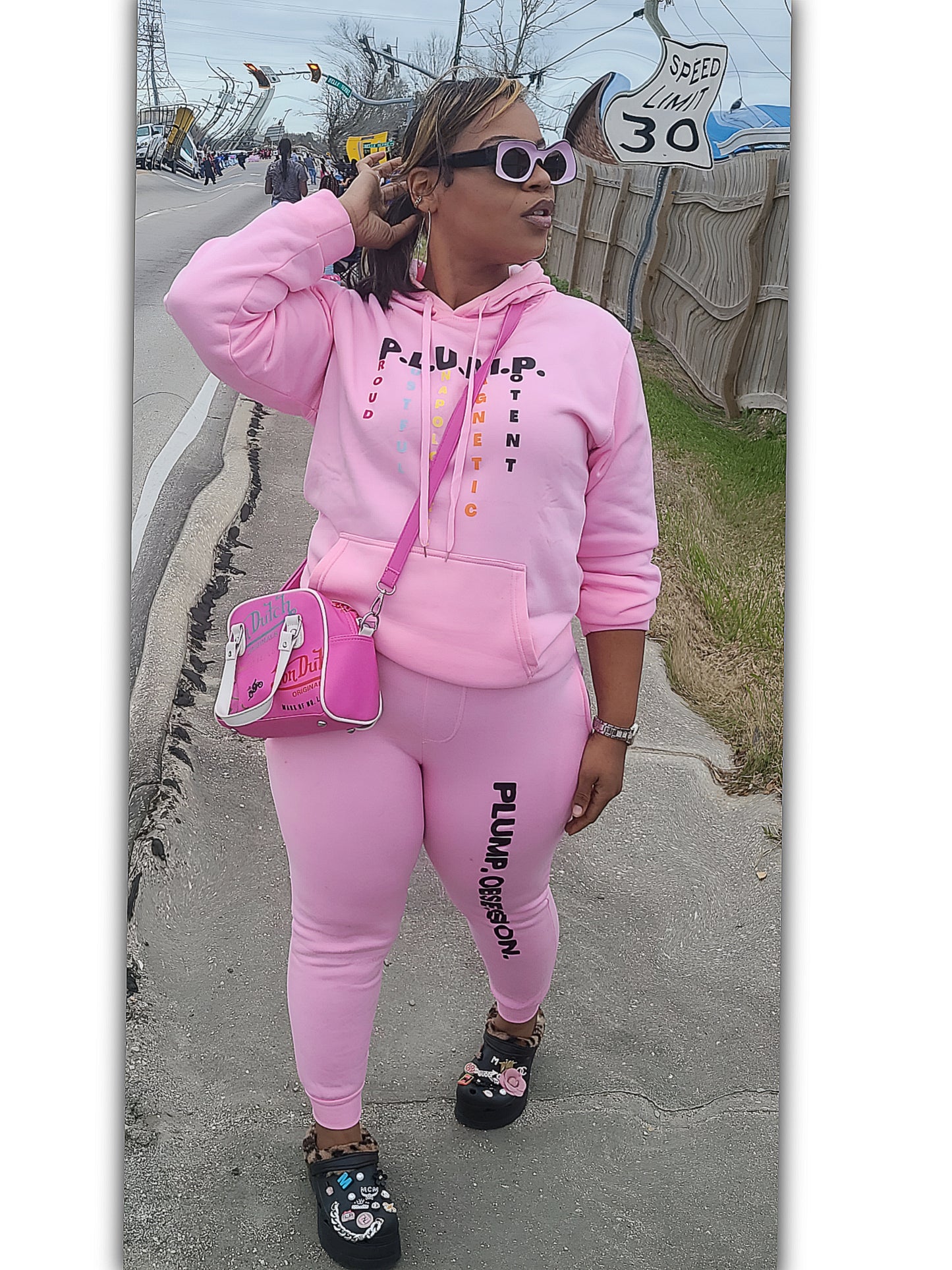 "P.L.U.M.P Definition" 2-pc Jogger Set